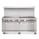 American Range , AR-8B-24RG, Range, 72" Restaurant, Gas