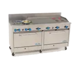Comstock-Castle , 2F330-6RB, Range, 72" Restaurant, Gas