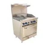 Comstock-Castle , F326-18, Range, 30" Restaurant, Gas