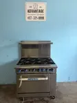 Imperial IR-6 36" 6-Burner Natural Gas Commercial Restaurant Range with Standard Oven