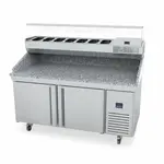 Infrico IUC-MR67-GT COMBO, Granite Top Pizza Prep Table