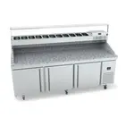 Infrico IUC-MR93-GT COMBO, Granite Top Pizza Prep Table
