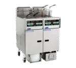Pitco Frialator , SSHLV14T-C/FD, Fryer, Gas, Floor Model, Split Pot